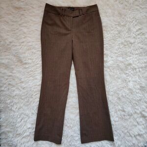 The Limited Y2K Pinstripe Low Rise Trousers Brown Tan Office Indie 00s Womens 6